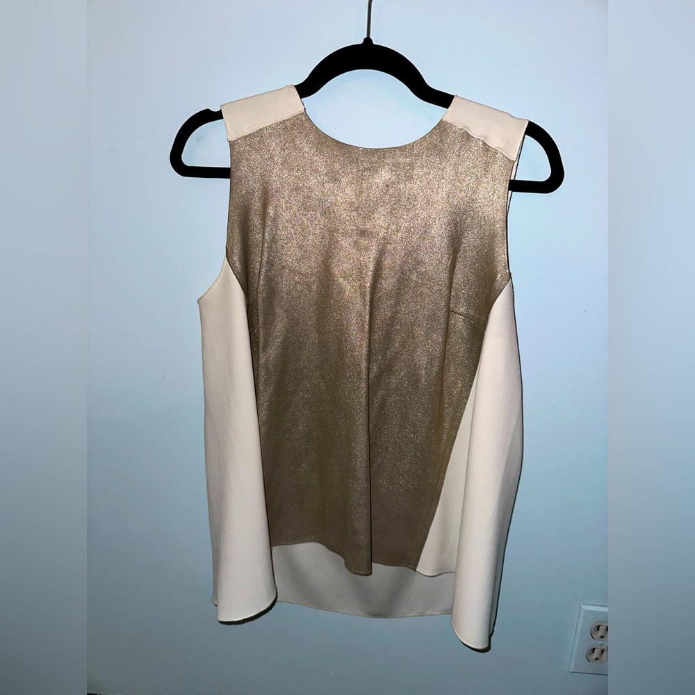 Metallic silver going out top